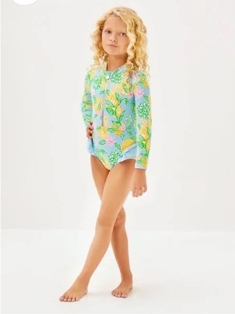 Lilly Pulitzer Girls' Denning Rashguard UPF 50+ - size 6